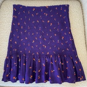 UO Purple Floral Mini Skirt